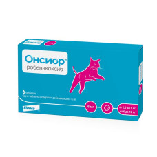 Онсиор™, таблетки для кошек для облегчения воспаления и боли – 6 мг, 6 шт.