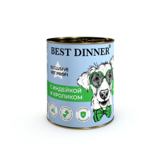Бест Диннер Hypoallergenic Exclusive Vet Profi консервы для собак с индейкой и кроликом, 340 г
