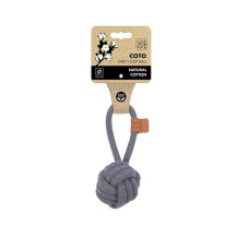 M-PETS Игрушка для собак COTO мяч-петля, 6,5 см, цвет серый