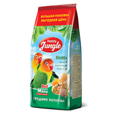 Корм Happy Jungle для средних попугаев, 900 г
