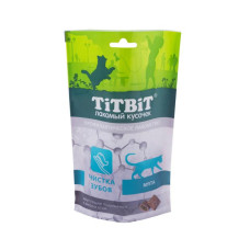 Хрустящие подушечки TitBit для кошек с мясом утки для чистки зубов, 60 г