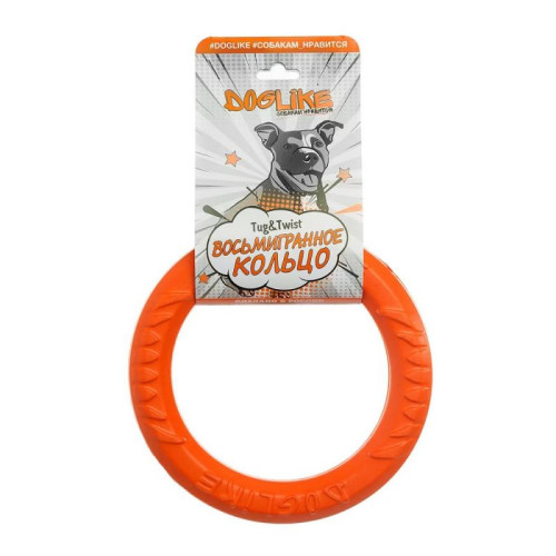 Doglike Снаряд Tug&Twist Кольцо восьмигранное миниатюрное, цвет оранжевый