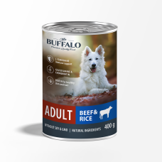 Mr.Buffalo Влажный корм консервы для собак, говядина с рисом, 400 г