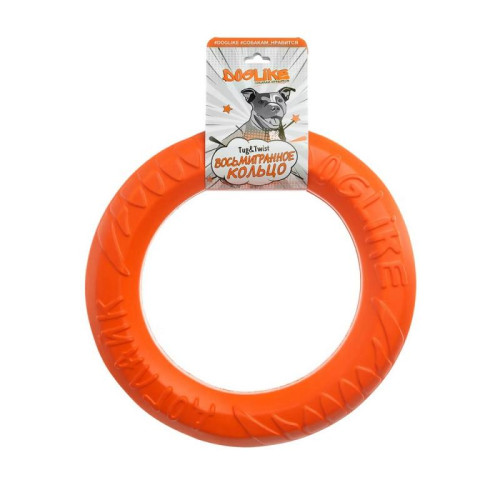 Doglike Снаряд Tug&Twist Кольцо восьмигранное большое, цвет оранжевый