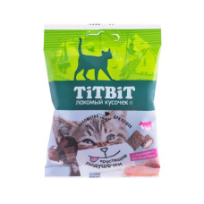 Хрустящие подушечки TitBit для кошек с паштетом из говядины, 30 г