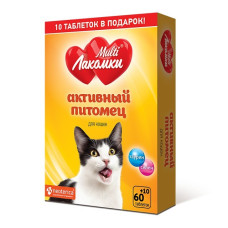 МультиЛакомки Активный питомец для кошек, таблетки, № 70