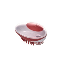M-PETS Щетка для мытья животных RUBEAZ SOAP DISPENSER & BRUSH (Рубиз) с дозатором для мыла, 11,5х7,5 см, цвет красный