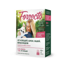 FORSECTO Капли инсектоакарицидные для собак и щенков от 2,5 до 5 кг, 0,5 мл