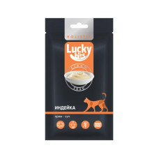 Лакомство для кошек Lucky bits крем-суп из филе индейки, 5х20 г