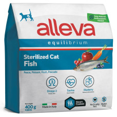 Корм Аллева Эквилибриум для кастрированных котов и стерилизованных кошек, с рыбой, 0,4 кг