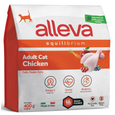 Корм Аллева Эквилибриум для взрослых кошек, с курицей, 0,4 кг